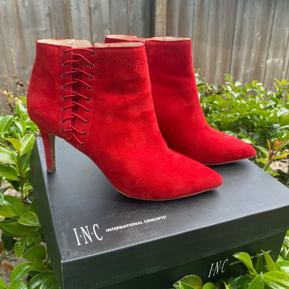 INC red booties